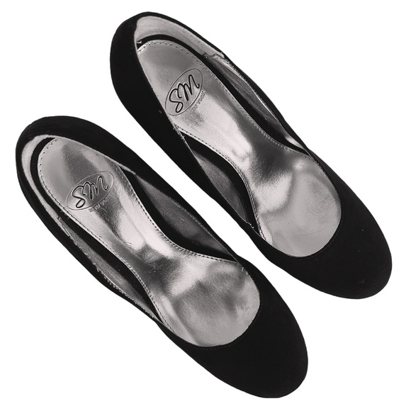 Suede and Rhinestones Platform Shoes - Picture 5 of 10